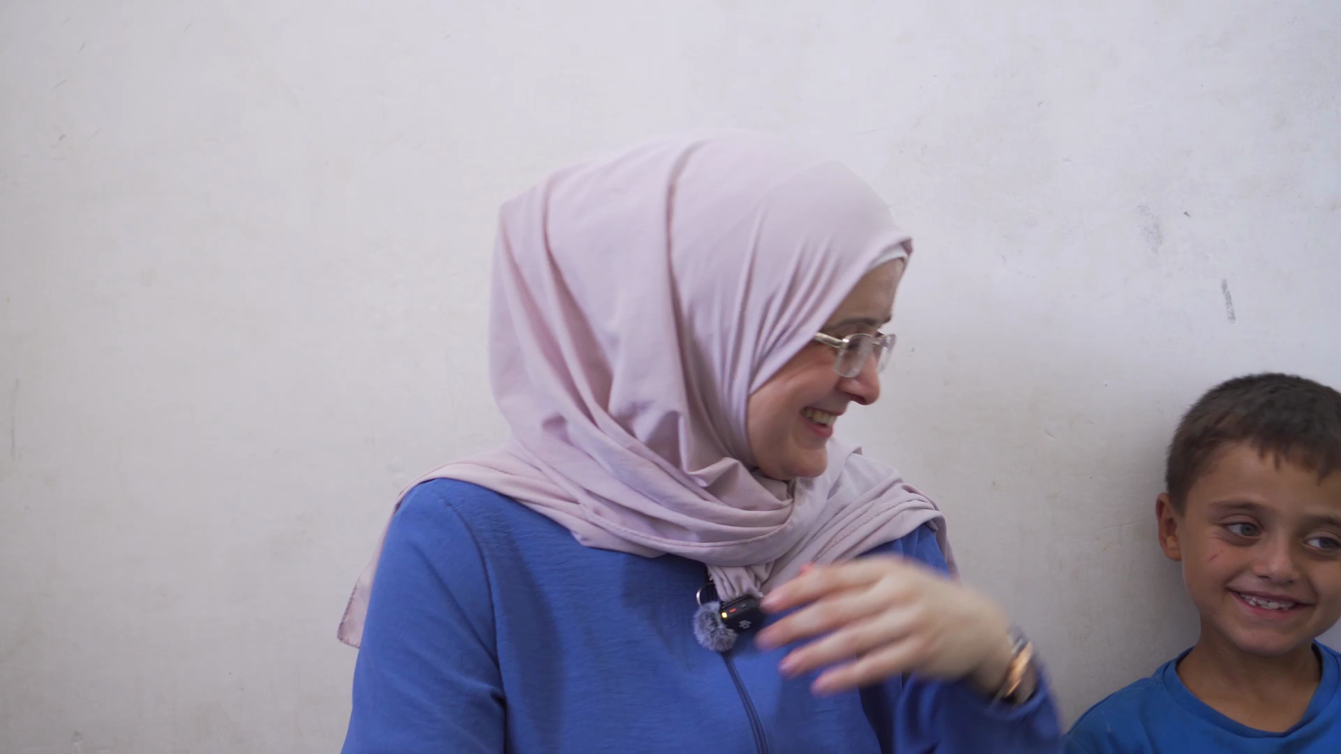 A widow living in an orphan camp in Idlib during a Witness International interview.