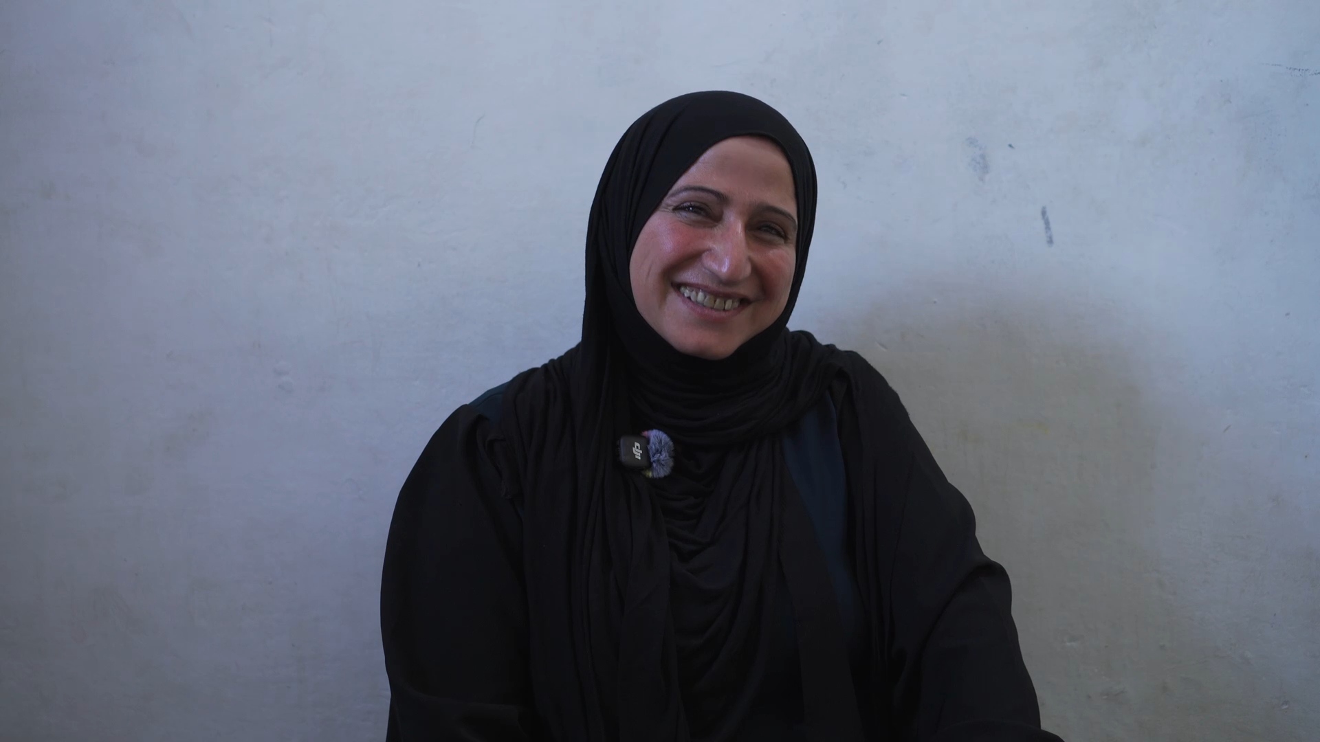 A widow living in an orphan camp in Idlib during a Witness International interview.