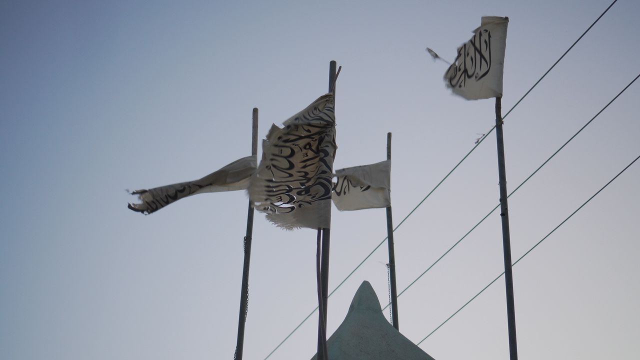Flags in Wardak, Afghanistan